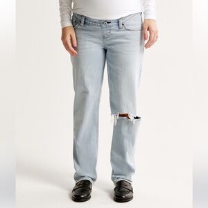 Abercrombie Maternity 90s Straight Destroyed Jeans 00S